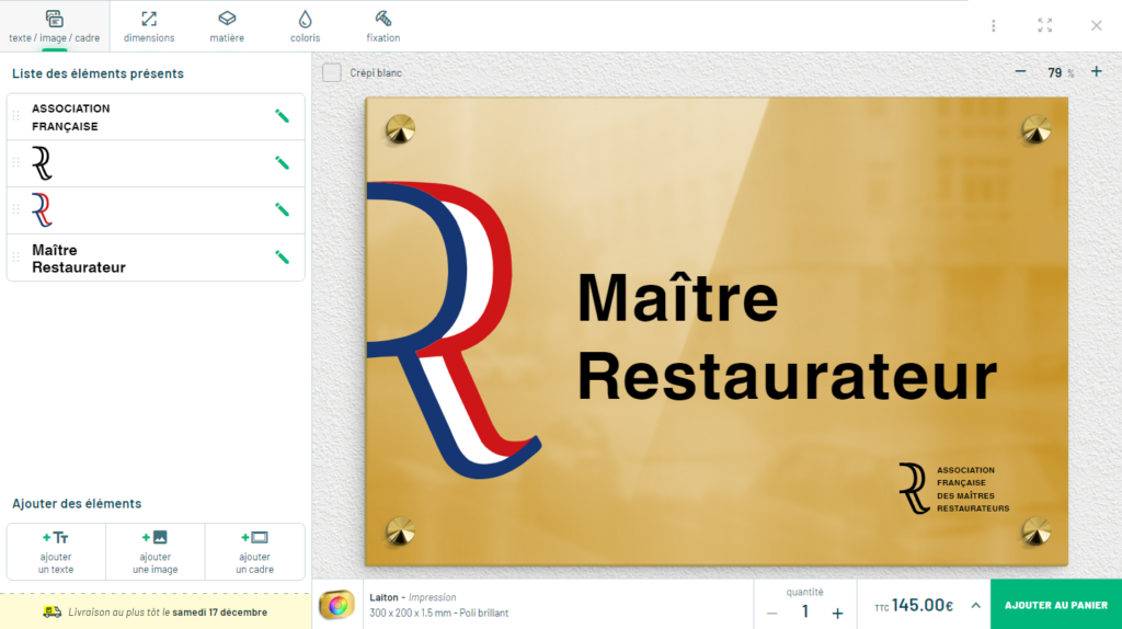 plaque restaurant