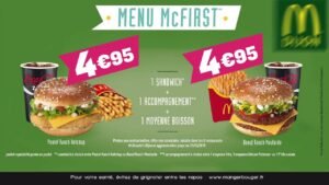 Prix menu Mc First Mc Donald