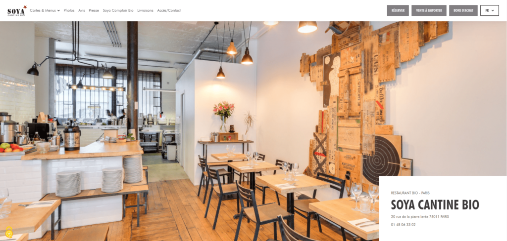 restaurant sans gluten paris soya cantine bio