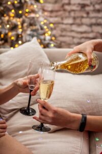 champagne noel festif