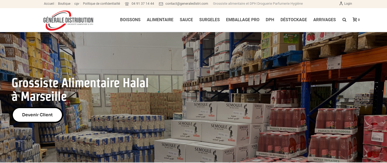 Générale distribution grossiste alimentaire à Marseille