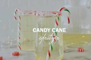 cocktail bonbon candy cane spritzer