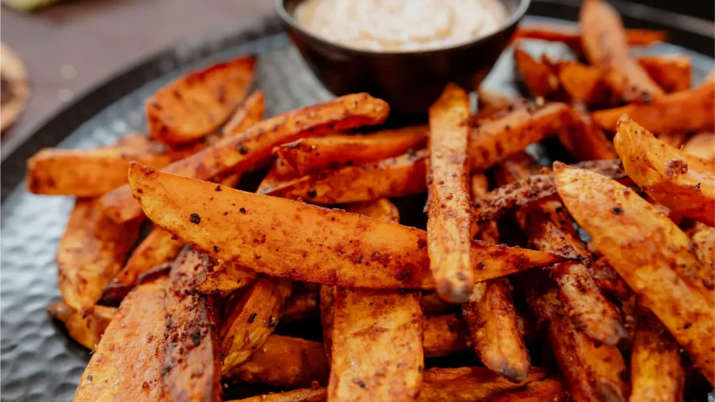 Frites de patate douce au four