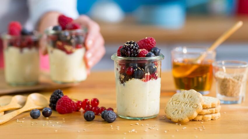 Verrine yaourt et fruits rouges