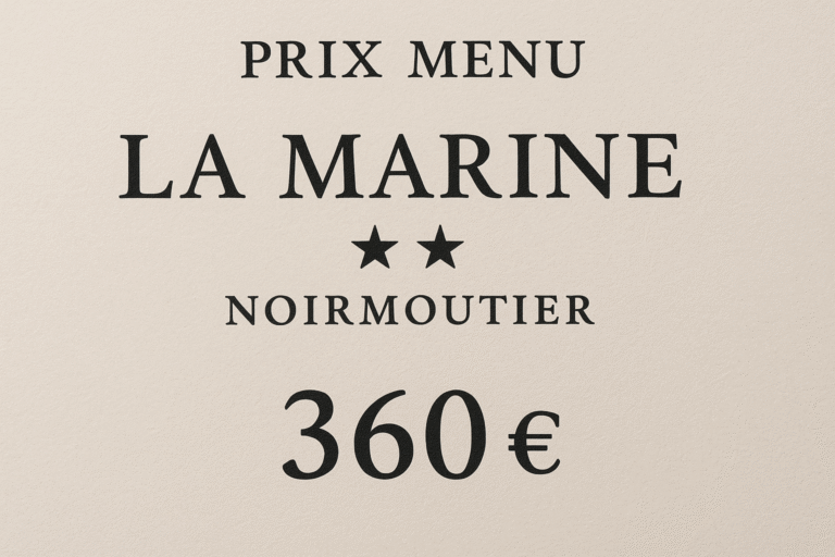prix menu la marine noirmoutier 2025 08 09