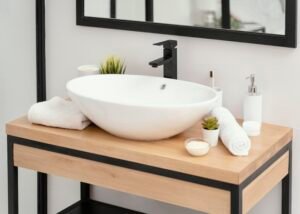 arrangement pf bathroom elements self care