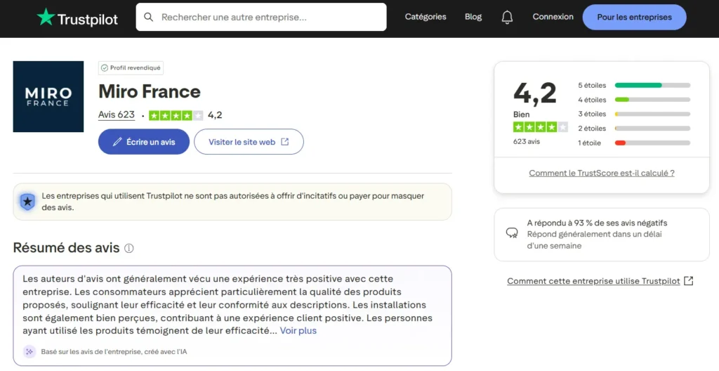avis sur Miro France sur Trustpilot (2)