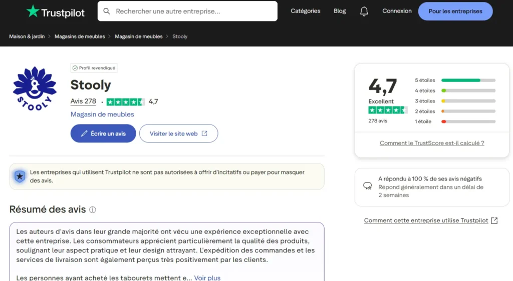 avis sur Stooly sur Trustpilot (2)