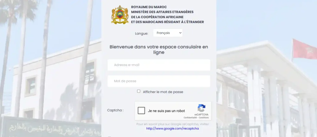 le site du Consulat général du Royaume du Maroc