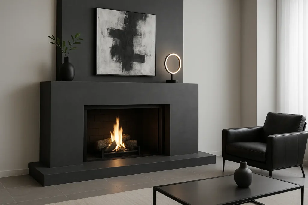 Décor de cheminée moderne