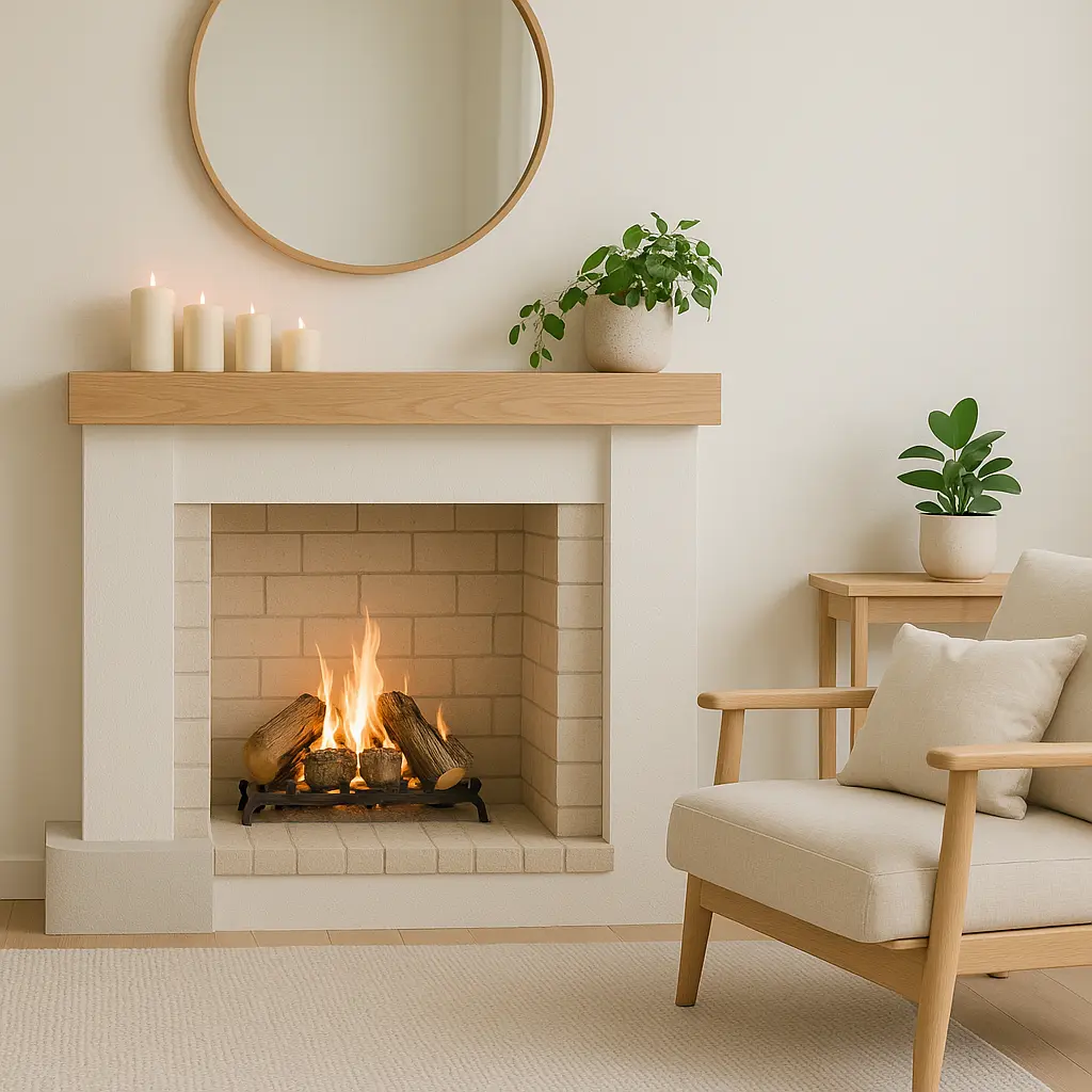 Décor de cheminée scandinave