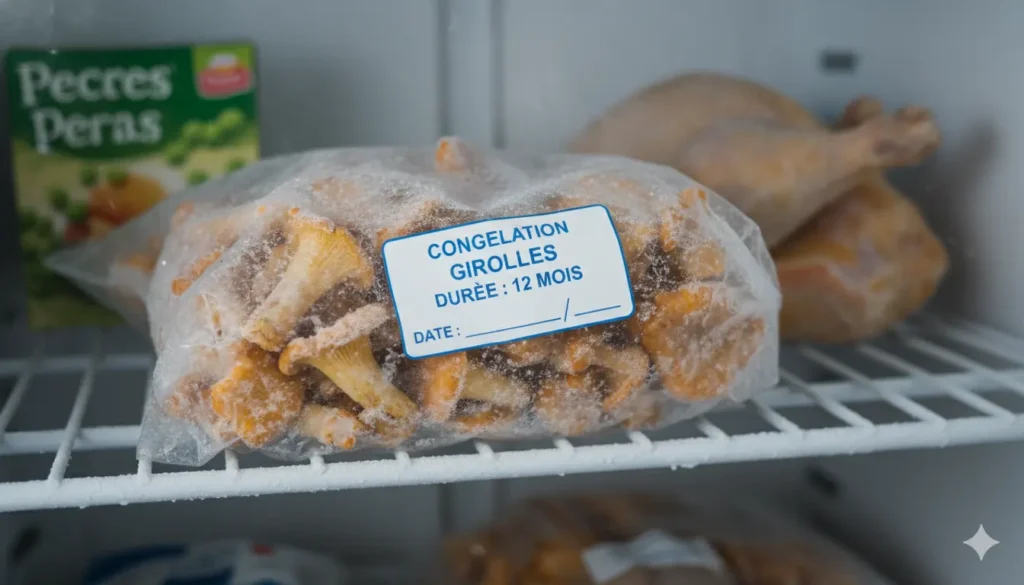 conserver des girolles au congélateur durée