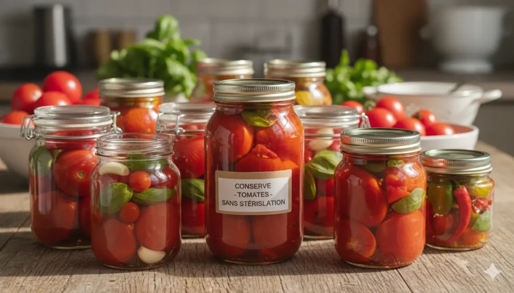faire des conserves de tomates sans stérilisation classique