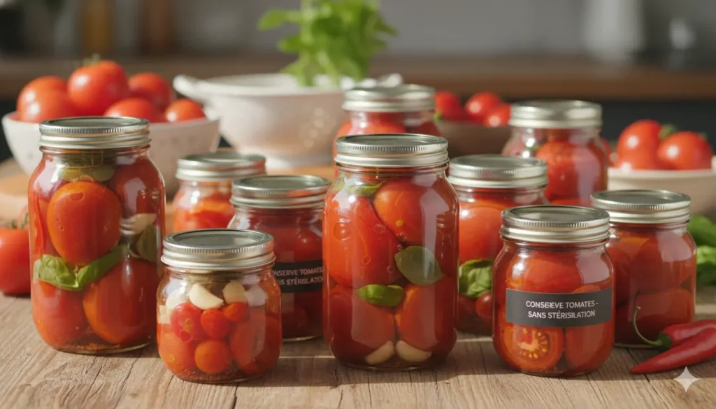 mettre les tomates en conserve sans sel