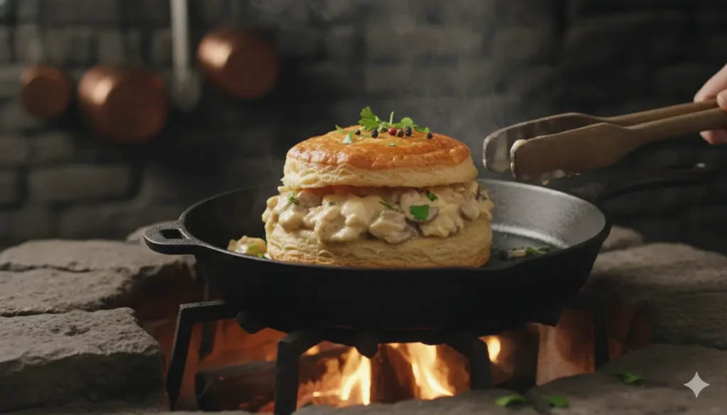 réchauffer des bouchées à la reine à la poêle
