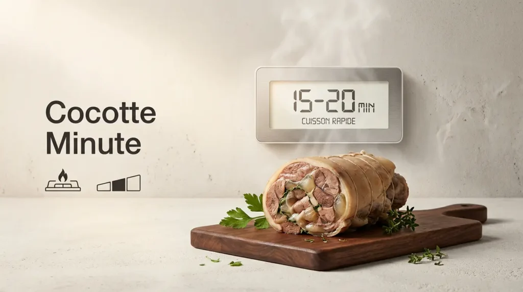 cuire une tête de veau roulée à la cocotte minute