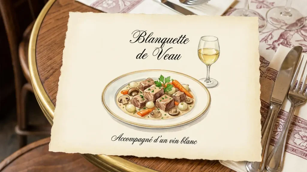 Vin qui accompagne une blanquette de veau