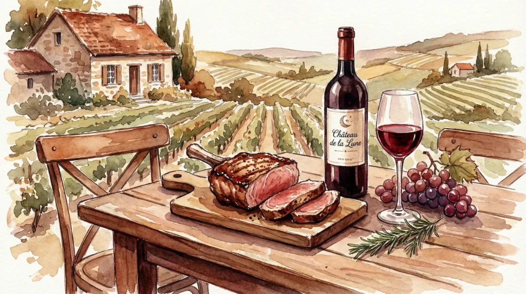 côte de bœuf vin