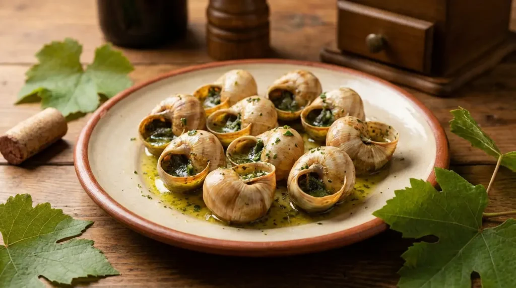 escargots vin