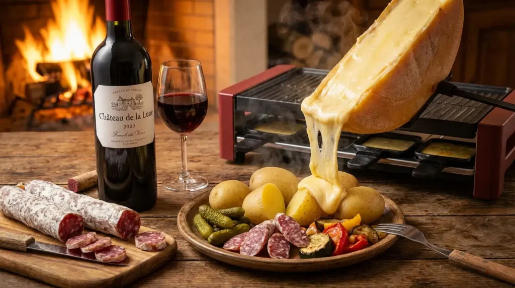 quel vin rouge avec une raclette fromage charcuterie
