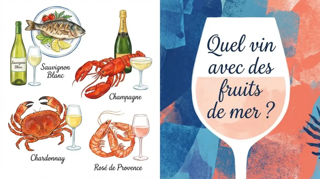 vins blancs de Loire avec des fruits de mer
