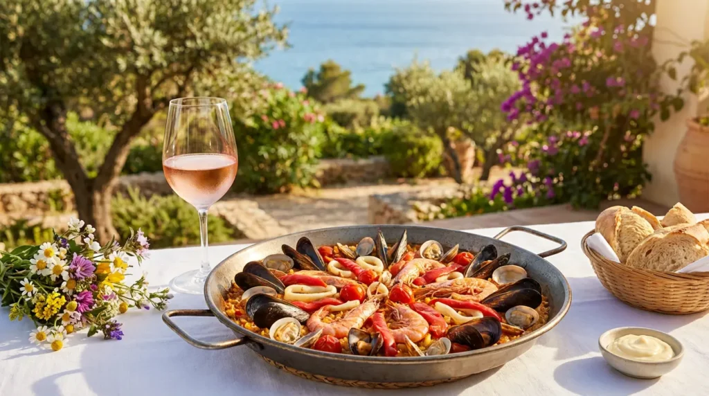 vins blancs servir avec une paella