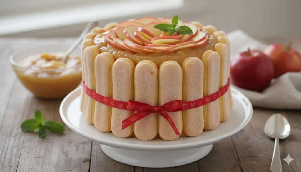 charlotte aux pommes à la compote
