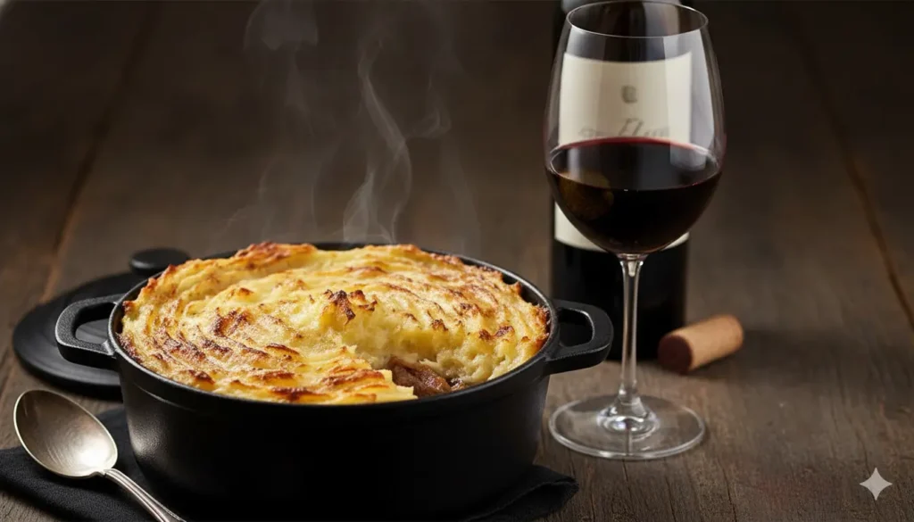 meilleurs vins rouges avec un parmentier de canard