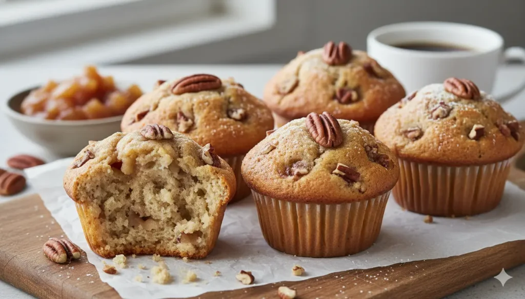 muffins compote de pomme et noix de pécan