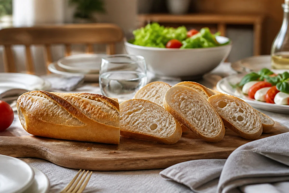 Quantité de pain par personne : demi-baguette et quatre à cinq tranches, soit environ 100 à 150 g.